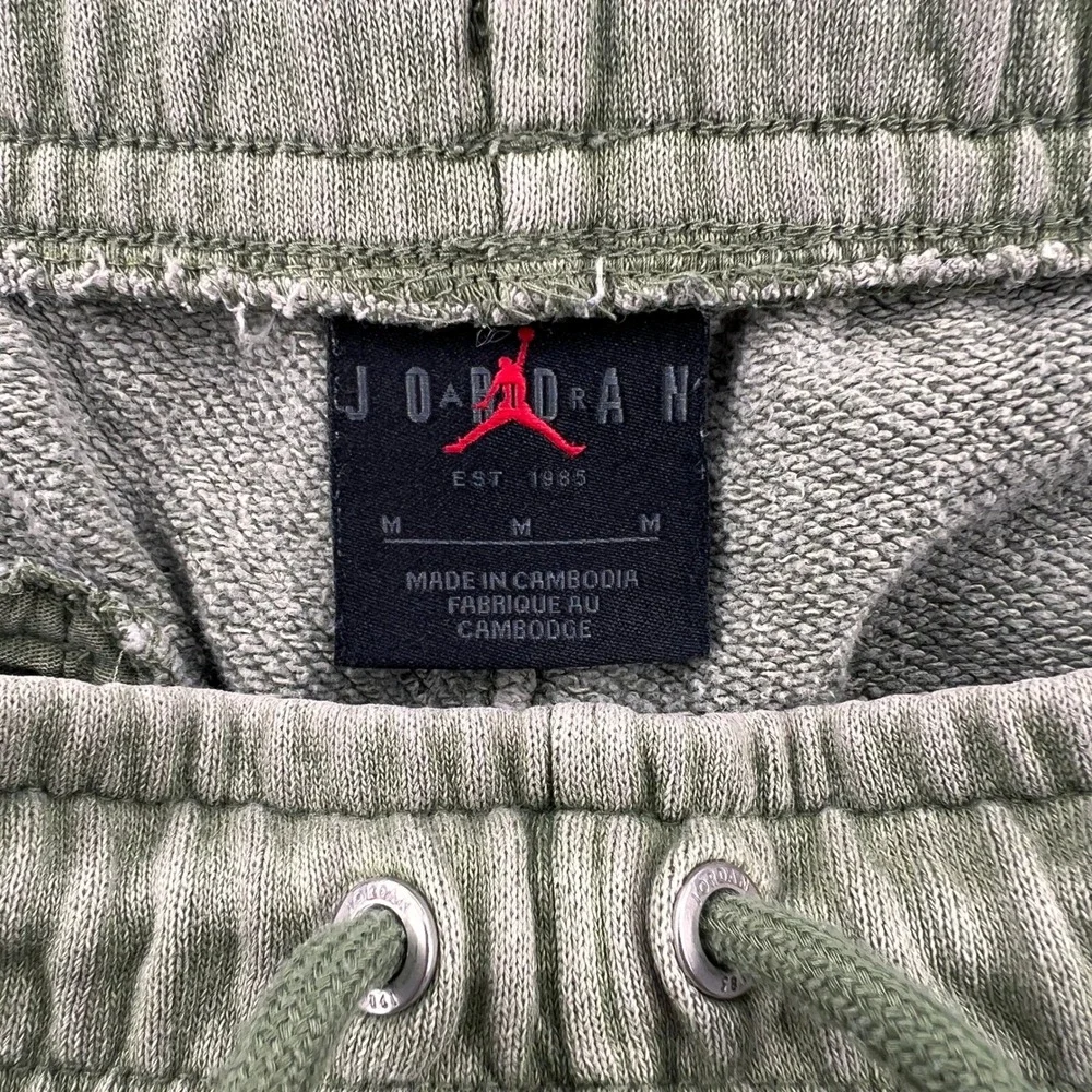 Jordan Flight Essential Fleece Sweatpants Men Medium Olive Green Jogger‎ Lounge